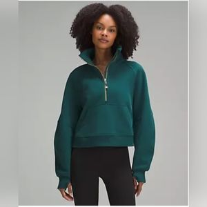 Lululemon Scuba Oversized Funnel Neck Half Zip Teal XS/S